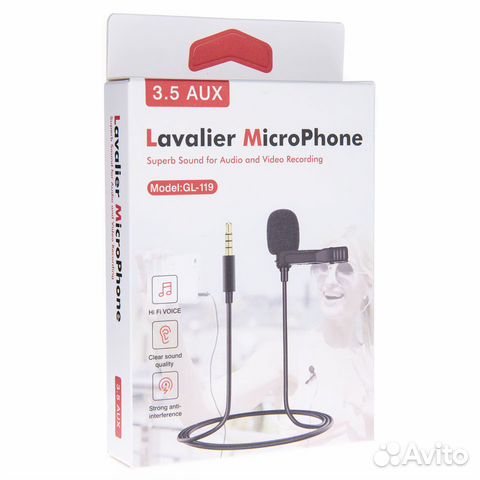 Микрофон-петличка Lavalier MicroPhone Jack 3.5 мм