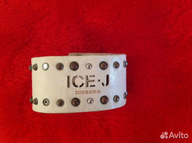 Белый кожаный браслет Iceberg