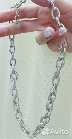 Подвеска в виде крупной цепи на шею Бижутерия