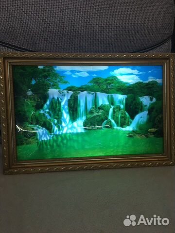 Картина водопад с подсветкой и звуком