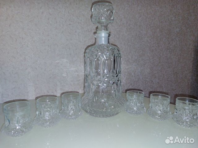 Графин-штоф, 6 стопок.Полный набор. Раритет