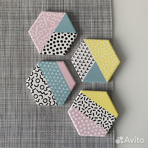 Подстаканники подставки под чашки набор керамика