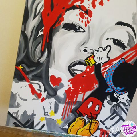 Поп стрит арт модные дизайнерские картины купить