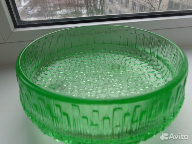 Конфетница СССР цветное стекло