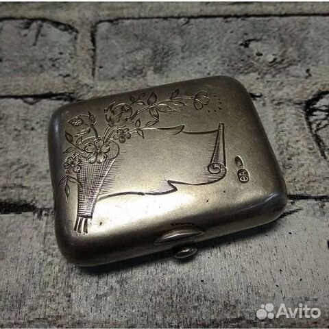 Старинная Табакерка Серебро 84 проба