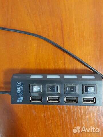 USB Hub разветвитель на 4 USB с выключателями