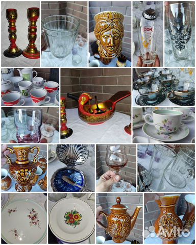Посуда хрусталь, керамика, стекло времён СССР