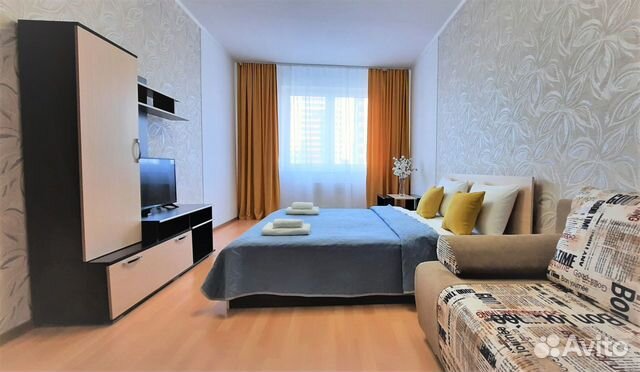 

1-к. квартира, 45 м², 2 кровати