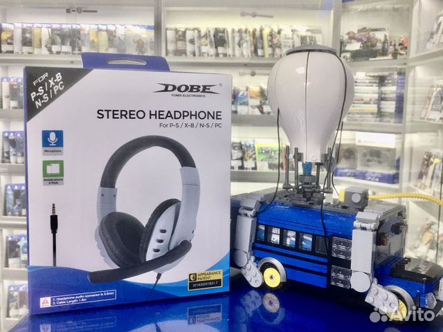 Наушники белые с микрофоном для ps4/xbox/N-S