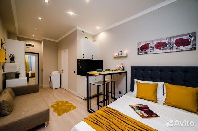 

Квартира-студия, 23 м², 2 кровати