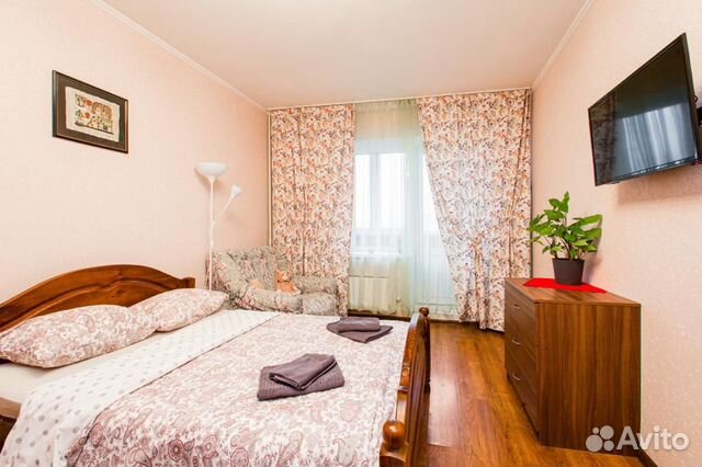 

1-к. квартира, 42 м², 2 кровати