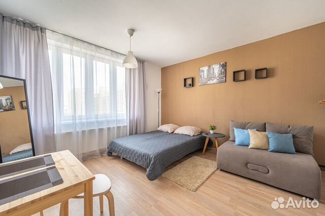 

Квартира-студия, 27 м², 2 кровати