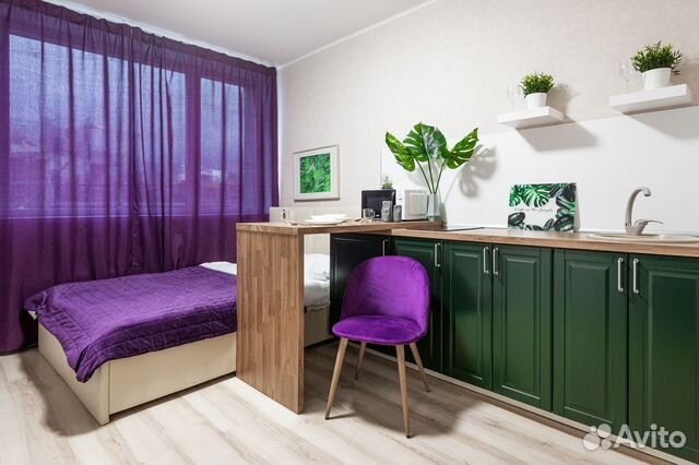 

Квартира-студия, 27 м², 1 кровать