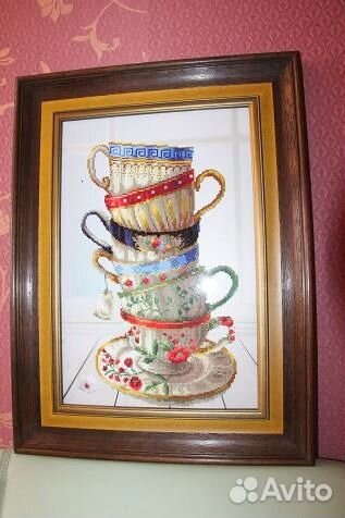 Алмазная вышивка - готовая работа в багете