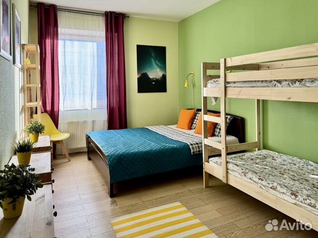 

1-к. квартира, 40 м², 3 кровати