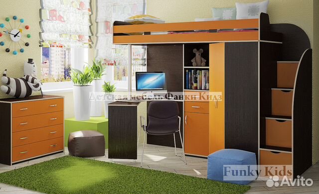Кровать-чердак Фанки Соло 1