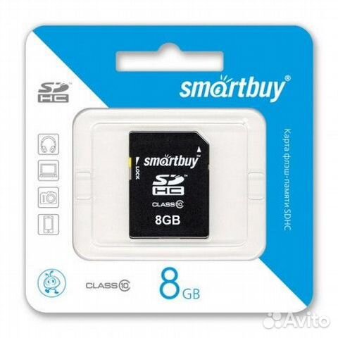 Карта памяти sdhc 8Gb SmartBuy, Class10