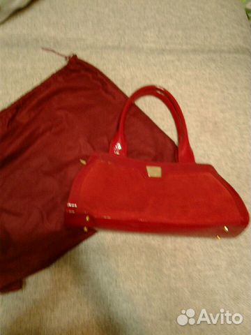 Сумка лакированная кожа и замша,Италия. Оригинал