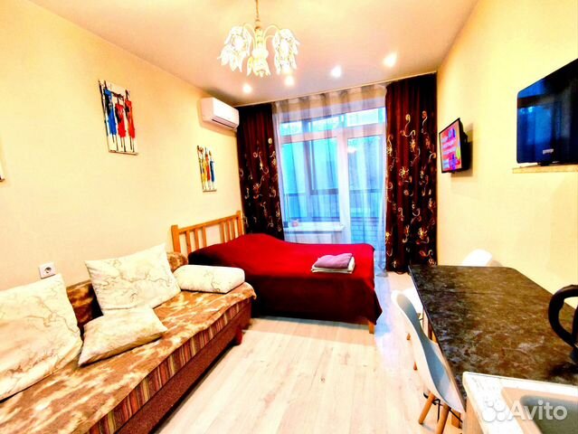 

Квартира-студия, 28 м², 2 кровати