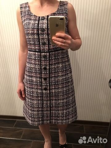Платье из хлопкового твида Chanel, 38IT Платье из хлопкового твида Chanel, 38IT