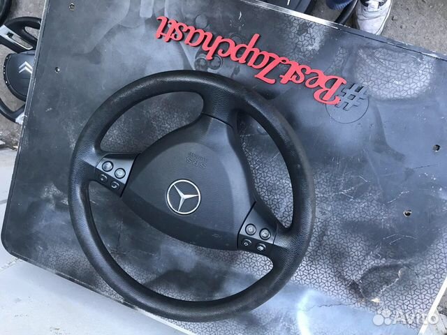 Руль с подушкой Мерседес w169 А черн orig