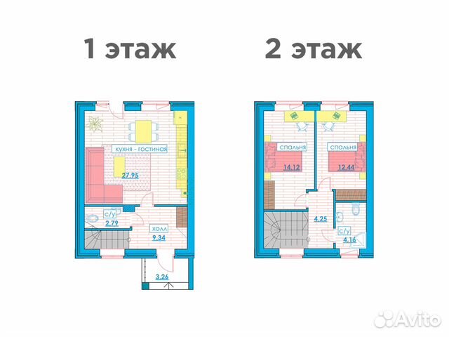 Дом 73.6 м² на участке 1.7 сот.