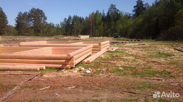 Сруб дома 6х8+2м терраса крыша мансардная ломанная Сруб дома 6х8+2м терраса крыша мансардная ломанная