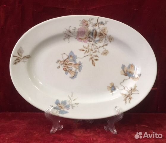 Фарфоровое блюдо Корниловых, царская Россия Фарфоровое блюдо Корниловых, царская Россия