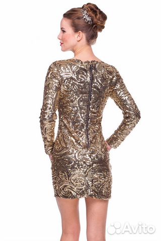 Платье с пайетками золотое Платье с пайетками золотое