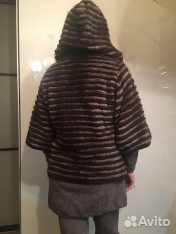 Норковая вязаная шубка