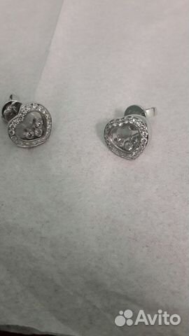 Новые золотые серьги Chopard 7 гр брилл 0.54 ct Новые золотые серьги Chopard 7 гр брилл 0.54 ct