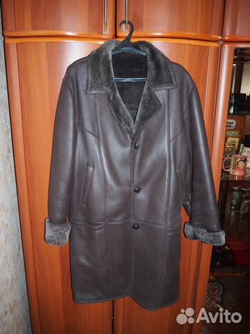 Дублёнка мужская тёмно коричневая, 4XL (58 размер) Дублёнка мужская тёмно коричневая, 4XL (58 размер)