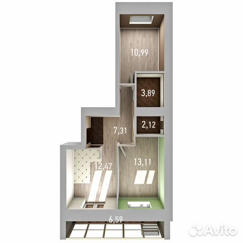 2-к квартира, 54 м², 8/10 эт. 2-к квартира, 54 м², 8/10 эт.