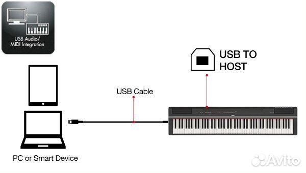 Цифровое пианино yamaha P-125B