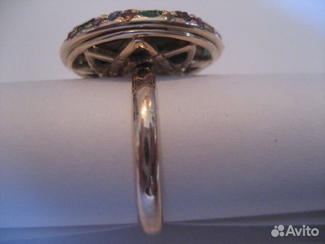 Авторское кольцо. Аметист, сапфиры, бриллианты Авторское кольцо. Аметист, сапфиры, бриллианты