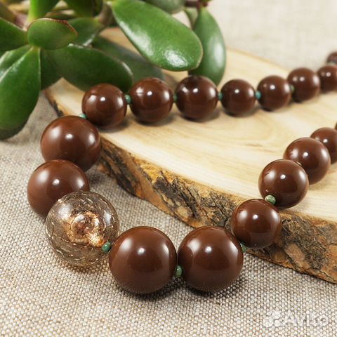 Бусы Шоколадные