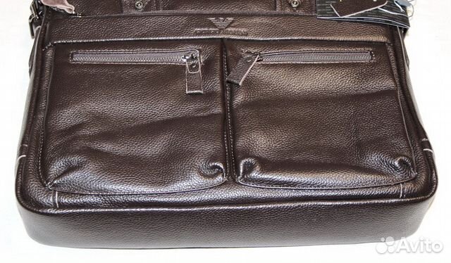 Мужская стильная кожаная сумка GA dark brown Мужская стильная кожаная сумка GA dark brown