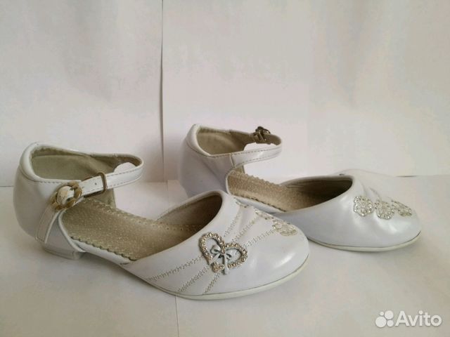 Туфли детские белые для девочки (р.30)