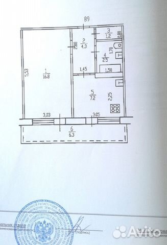 1-к квартира, 32 м², 5/5 эт. 1-к квартира, 32 м², 5/5 эт.