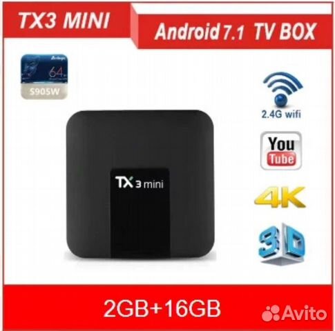 Смарт тв приставка Tanix Tx3 mini 2/16Gb новая