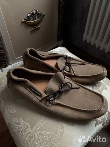 Мокасины мужские Massimo Dutti бежевые 44р