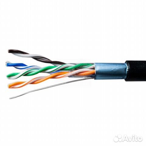 Кабель витая пара FTP 24AWG 4пары CAT5e внешняя Кабель витая пара FTP 24AWG 4пары CAT5e внешняя
