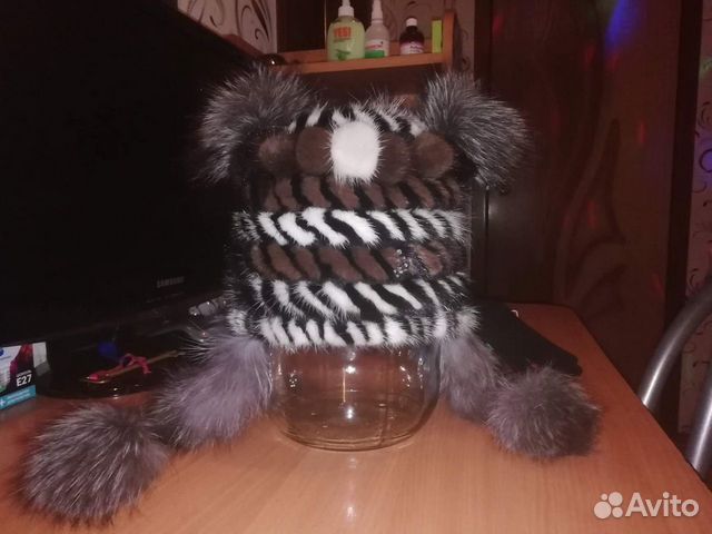 Шапка норка вязаная Шапка норка вязаная