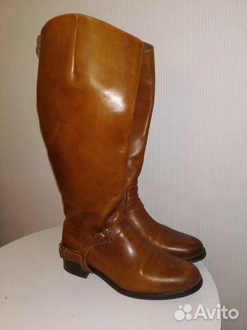 Высокие коричневые кожаные сапоги Uterqe Высокие коричневые кожаные сапоги Uterqe