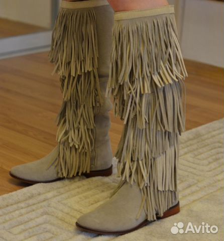 Замшевые сапоги Zara