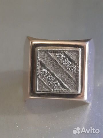 Печатка мужская с бриллиантом Печатка мужская с бриллиантом