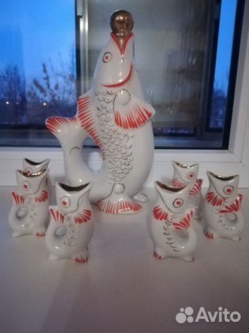 Сервиз фарфоровый Рыбка, новый, не был в употре