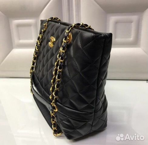 Новая женская сумка натуральная кожа Chanel черная Новая женская сумка натуральная кожа Chanel черная