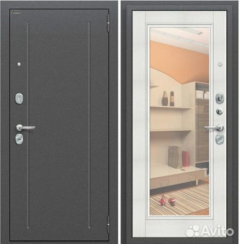 Входная дверь зеркалом