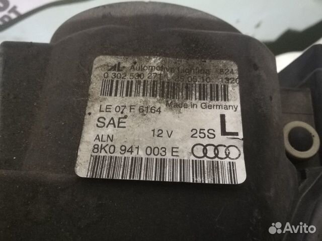 Фара левая Audi A4 B8 дорест Bi-Xenon